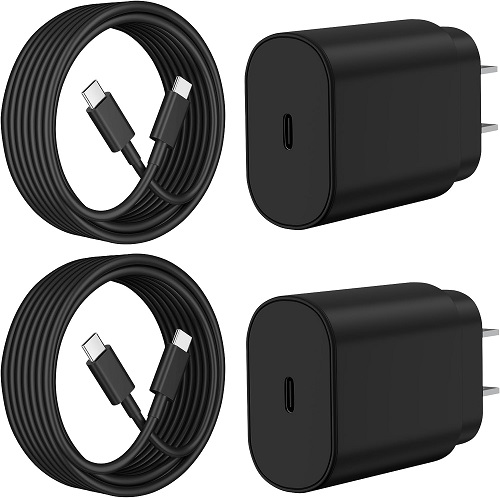 USB C Fast Charger, 2 Pack 25W Type C Wall Charger Super Fast Charging Block with 10FT Long USB C Cable for Samsung Galaxy S26/S26+/S26 Ultra/S25 Edge/S25/S25+/ S24/S23/S22/S21/S20 Ultra, Note 20/10