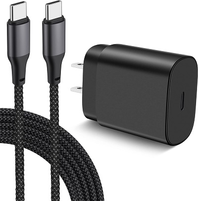Super Fast Charger Type C, USINFLY 25W USB C Wall Charger Fast Charging Block with 10FT Braided Long USB C to C Cable for Samsung Galaxy S24 S24+ S24 Ultra S23 S23+ S23 Ultra S22 S21 S20 FE Note 20 10
